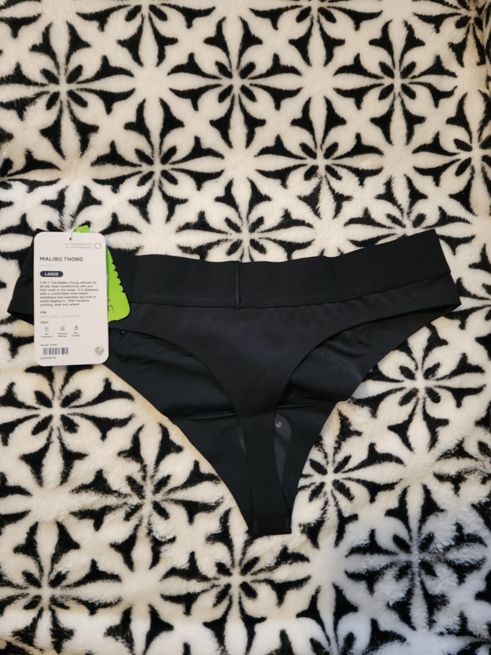 Phoenix Black Malibu Thong Bikini Bottom